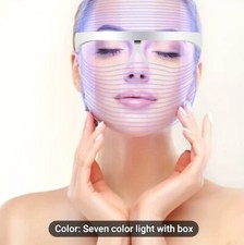 Mascarilla facial fototerapia con luz LED de 7 colores para el cuidado facial de la piel arrugas