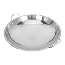 Olla portátil de acero inoxidable utensilios de cocina wok de doble oreja con tapa