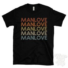 CAMISETA MANLOVE ESTILO RETRO REPETIDO Hombre y Mujer Novedad Genial Nombre Regalo