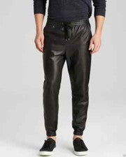 Pantalón de cuero para hombre piel de cordero real ligero cómodo estilo verano