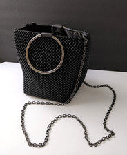 Mezcla #6 Bolso de Noche Bolso sin asas para mujer Negro Con Cuentas Desmontable Bandolera Cartera Nuevo con Etiquetas