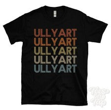 CAMISETA ESTILO RETRO REPETIDO ULLYART Hombre y Mujer Novedad Genial Nombre Regalo