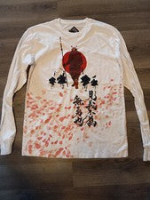 Camisa Original Gravity Manga Larga Talla S Blanca con Diseño Samuria Tener en M a