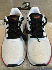 Tenis deportivos Avia de caña baja con cordones blancos negros naranja suela de goma para hombre