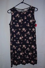 Vestido para mujer XHILARATION azul oscuro con diseño floral talla M nuevo sin etiquetas