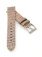 Correa Reloj Estructura Lagarto Modelo Juno-1 Beige-Rosa 18mm