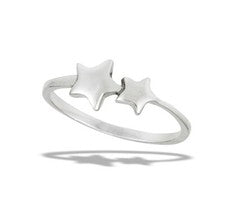 Anillo estrellas fugaces de plata de ley