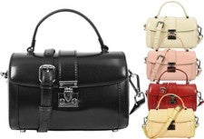 Bolso de mano de cuero esmaltado para mujer tamaño mini bolso de moda diseño con asa superior HOL2613