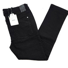 Pantalones de mezclilla Born Fly Premium grandes y altos para hombre negros estilo clásico calce ajustado