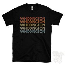 CAMISETA WHIDDINGTON ESTILO RETRO REPETIDO Hombre y Mujer Novedad Genial Nombre Regalo