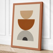Impresión en lienzo minimalista geometrías apiladas arte de pared decoración del hogar listo para colgar