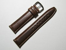Correa de reloj de cuero acolchada suave bronceado al aceite marrón 16 mm Hadley-Roma MS881 para hombre