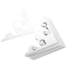12 piezas calcomanías de esquina de espejo acrílico 3D para decoración de pared de sala de estar del hogar