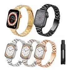 Correa iWatch de acero inoxidable para Apple Watch 10 9 8 7 6 5 SE 38/41/40/42/44/45 mm