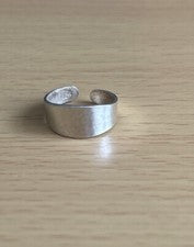 Anillo de plata de ley 925 con banda lisa para el dedo del pie