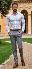 NUEVO Pantalones Calvin Klein Para Hombre Frente Plano Calce Recto 36 X 32 Gris Estilo 40X6586