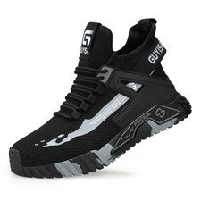 Zapatos de seguridad para hombre Entrenadores de trabajo Puntera de acero Zapatos ultraligeros Botas Reino Unido
