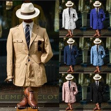 Chaquetas de safari para hombre cuatro bolsillos estilo británico formal fiesta hombres abrigos de caza