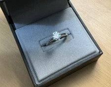 Precioso Anillo Solitario Moissanita Plata 925/Talla M/N/1ct