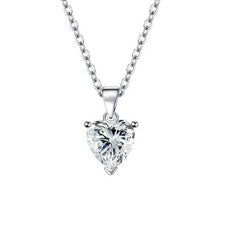 Collar de cadena con colgante de corazón de plata de ley 925 para mujer niña joyas regalo