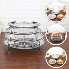 Estructura de vapor de acero inoxidable con 3 patas desmontables para ollas sartenes 18 cm