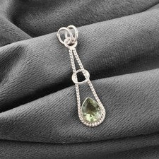 925 peras de plata amatista hermana colgante hecho a mano joyería de boda