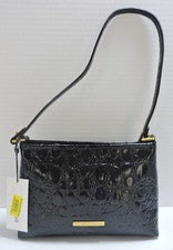Bolso de Mano Brahmin Lorelei Negro Vanderbilt Cuero Repujado Nuevo con Etiquetas