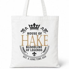 Bolso de Mano HAKE Family Surname House Of White Algodón