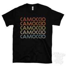 CAMISETA CAMOCCIO ESTILO RETRO REPETIDO Hombre y Mujer Novedad Genial Nombre Regalo