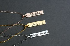 Elegante Colgante Acero Inoxidable con Grabado Collar Joyería Personalizada
