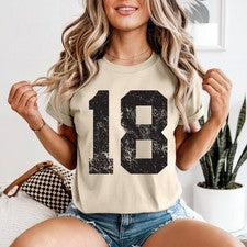 Camiseta Grunge 18 Mujer Estilo Vintage Cumpleaños Divertida Retro Regalo Para Ella