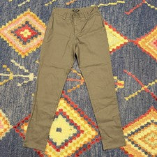 "Pantalones marrones militares Elwood ajustados ajustados mezcla de algodón para hombre 28"" nuevos sin etiquetas"
