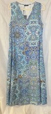 Vestido Just Fashion Now Para Mujer Talla M Multicolor Cuello en V Sin Mangas Maxi NUEVO