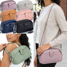 Mujeres Cuero Genuino Pequeños Bandolera Bolsos Teléfono Celular Cartera Cremallera Bolso Cartera