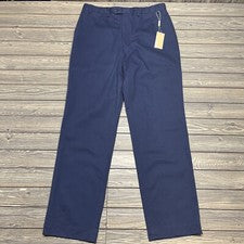 Nuevo Pantalones de Vestir Michael Kors Caqui Para Hombre Talla 36x34 Azul Marino Estilo MTNTP