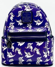 Mini Mochila Loungefly Zero AOP Pesadilla Antes de Navidad Bolso Disney NBC Brillo