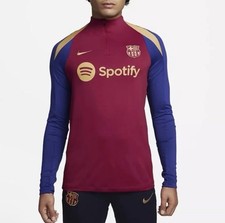 Camiseta de fútbol Nike FC Barcelona Dri-Fit Strike 1/2 cremallera taladro para hombre talla mediana