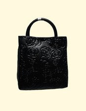Bolso de cuero genuino para mujer camelia con asa superior - Cartera de cuero de vaca premium