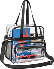 Bolso Transparente para Eventos de Estadio, Bolso de Mano 12X6X12 Pulgadas con Reforzado Desmontable