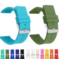 NUEVO Correa de reloj de silicona correa de reloj de goma suave 12-24 mm repuesto 14 colores