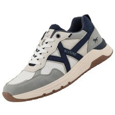 Zapatillas Hombre Mustang Blanco Azul 26M0291004-grey-white-navy