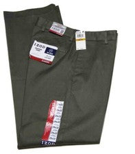 Pantalones chinos Izod sin planchar frente plano verde Madison para hombre talla 29 X 32