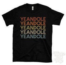 CAMISETA YEANDOLE ESTILO RETRO REPETIDO Hombre y Mujer Novedad Genial Nombre Regalo