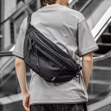 Impermeable Moda Bandolera Mensajero de Hombro Hombres Viaje Pecho Eslinga Cintura Bolso