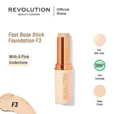 Base en barra base rápida Makeup Revolution Beauty F3 nueva - sellada