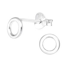 Pendientes Pendientes Plata de Ley 925 Círculo Anillo Abierto Geométrico Regalo
