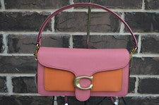 NUEVO CON ETIQUETAS $395 COACH TABBY 76105 Taffy Naranja Rosa Multi Bolso de Hombro