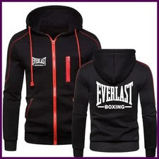 2025 Nuevo Moda Cremallera Sudadera con Capucha Everlast Para Hombre Ropa Deportiva Blazer Sólido Para Hombre.