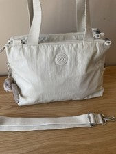 Bolso de Mano Kipling Ezria Grande con Correa Desmontable Crema Nuevo Mono