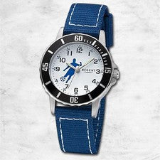 Reloj De Joven Regent Textil De Cuarzo Azul Y Blanco Con Correa De Cuero URF1375